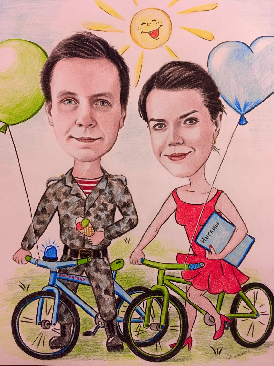 Шарж по фотографии, образ, картина.