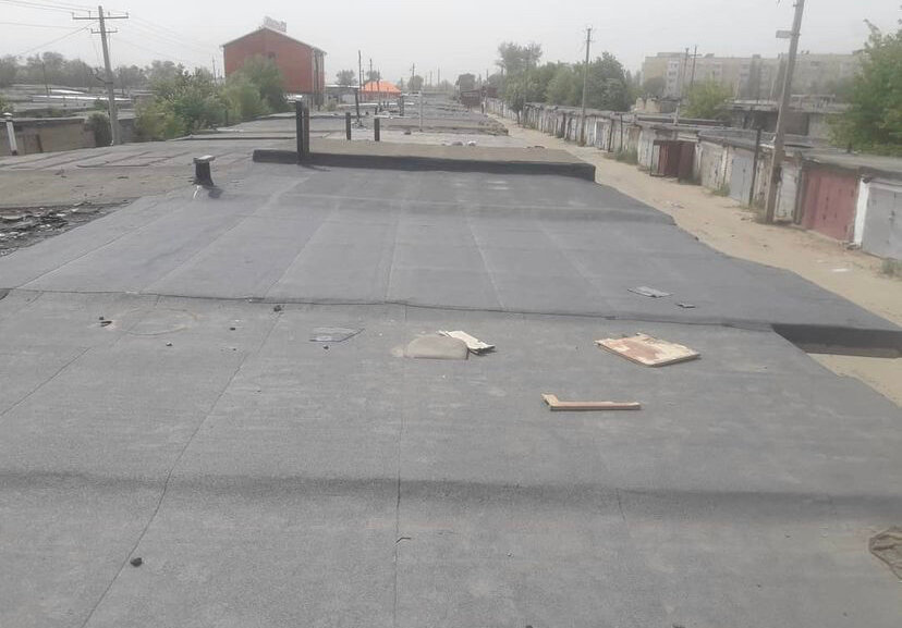 Монтаж кровли для гаража