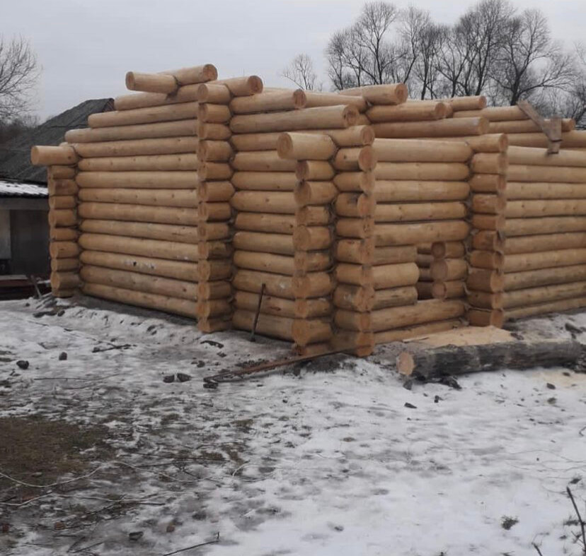 Строительство дома из бревна