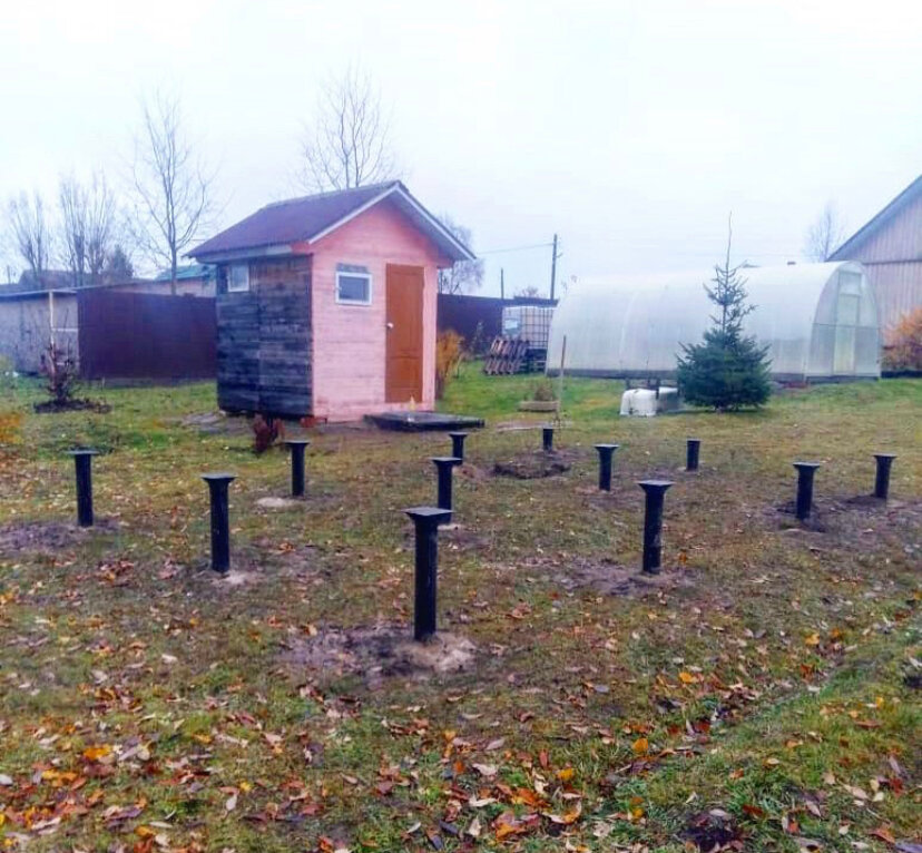 Строительство свайного фундамента