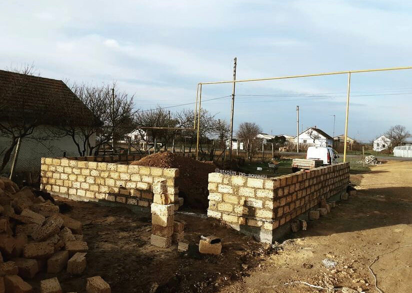 Строительство стен и перекрытий для гаража