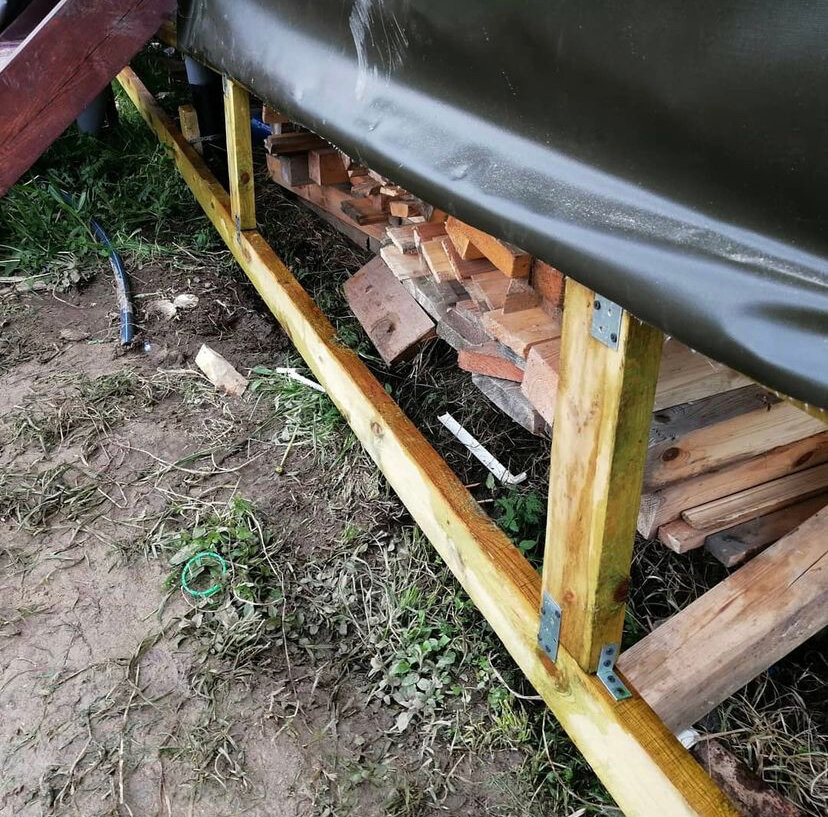 Строительство забирки фундамента