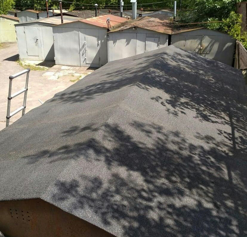 Монтаж кровли для гаража