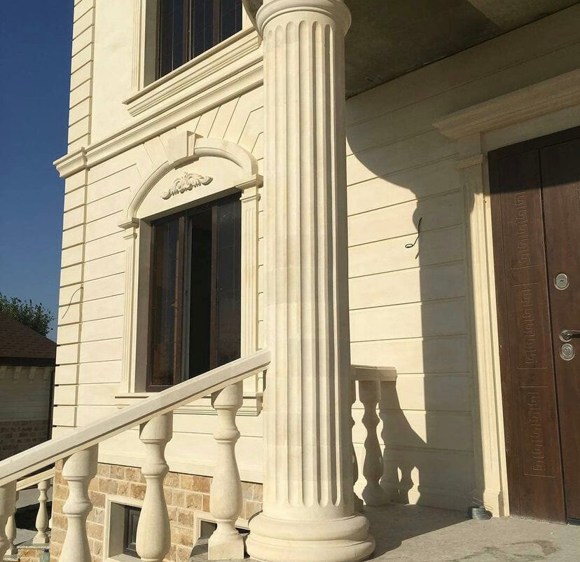 Монтаж фасада из камня