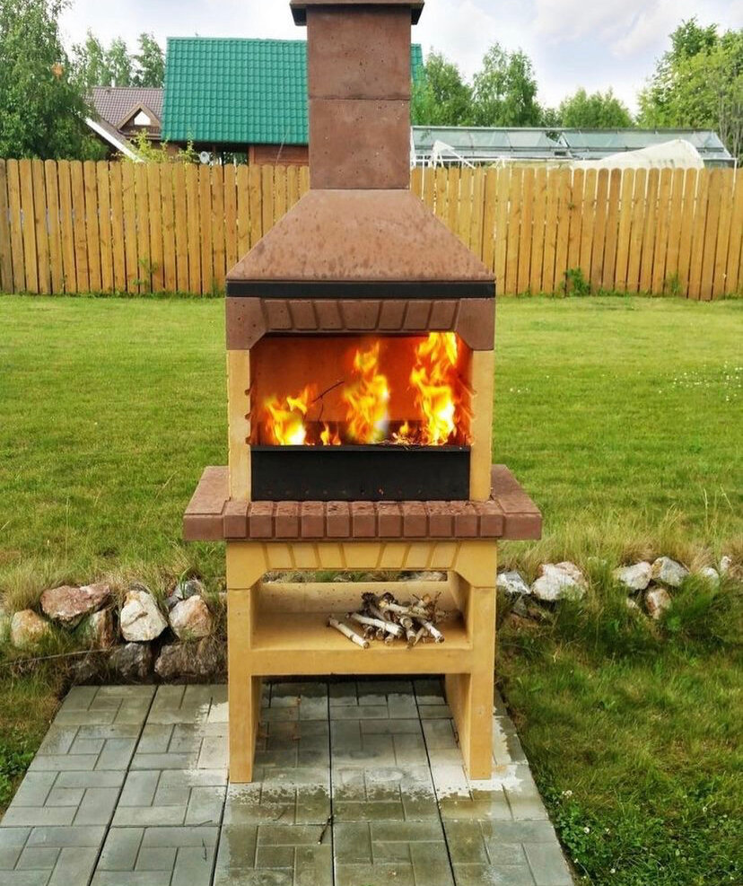 Кладка уличной печи