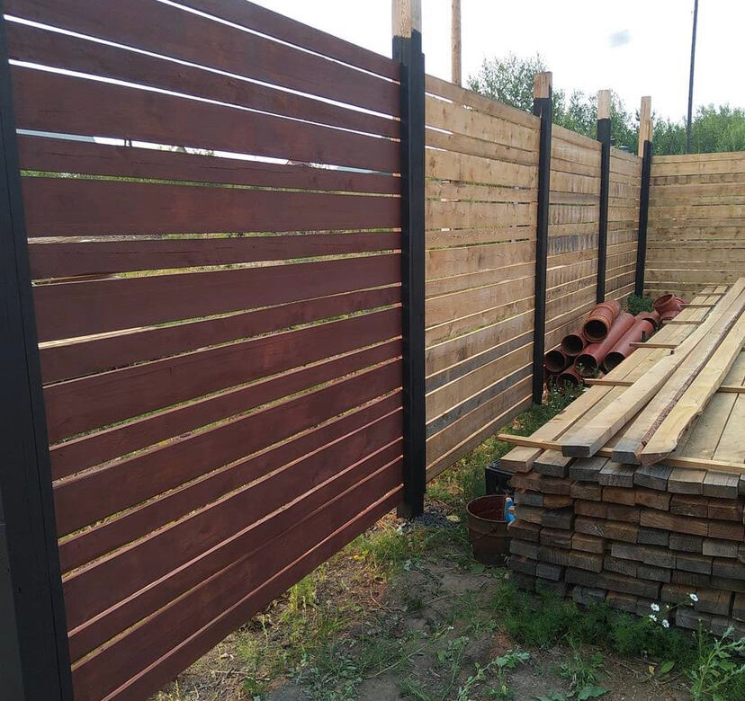 Покраска забора