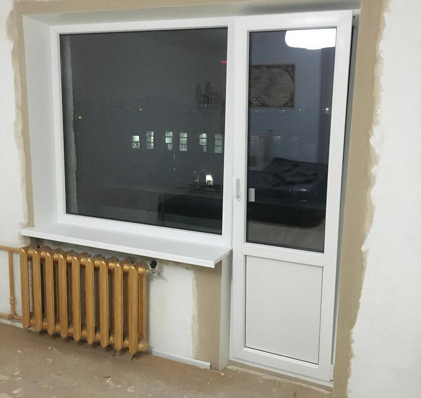 Установка балконной двери