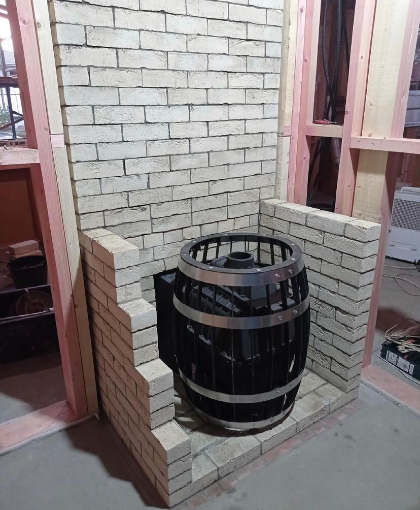 Кладка банной печи
