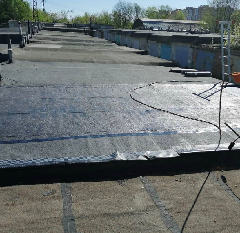 Монтаж кровли для гаража