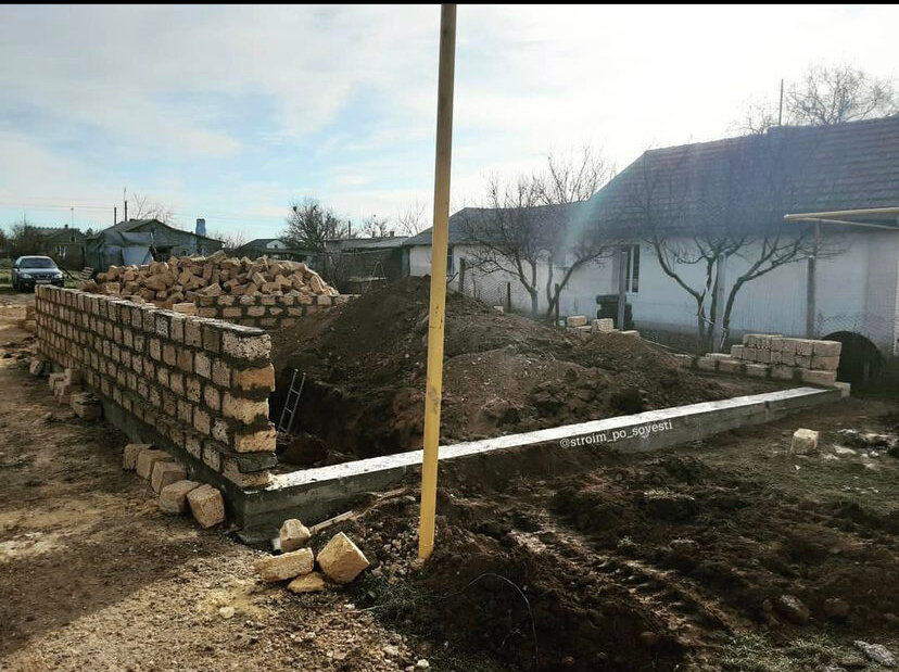 Строительство стен и перекрытий для гаража