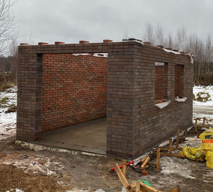 Строительство кирпичного бокса для гаража