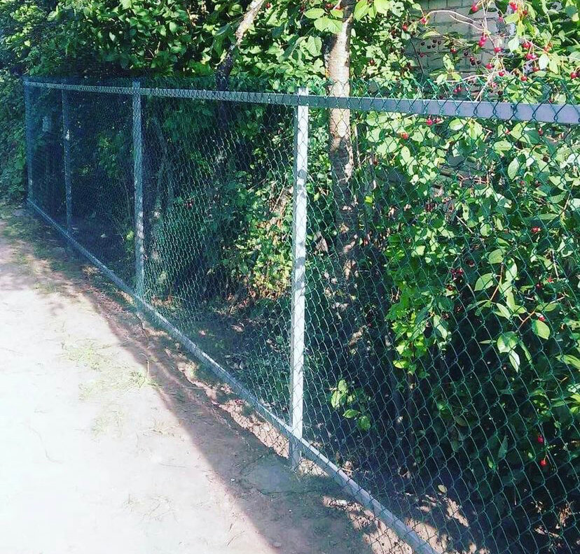 Строительство забора из сетки Рабица