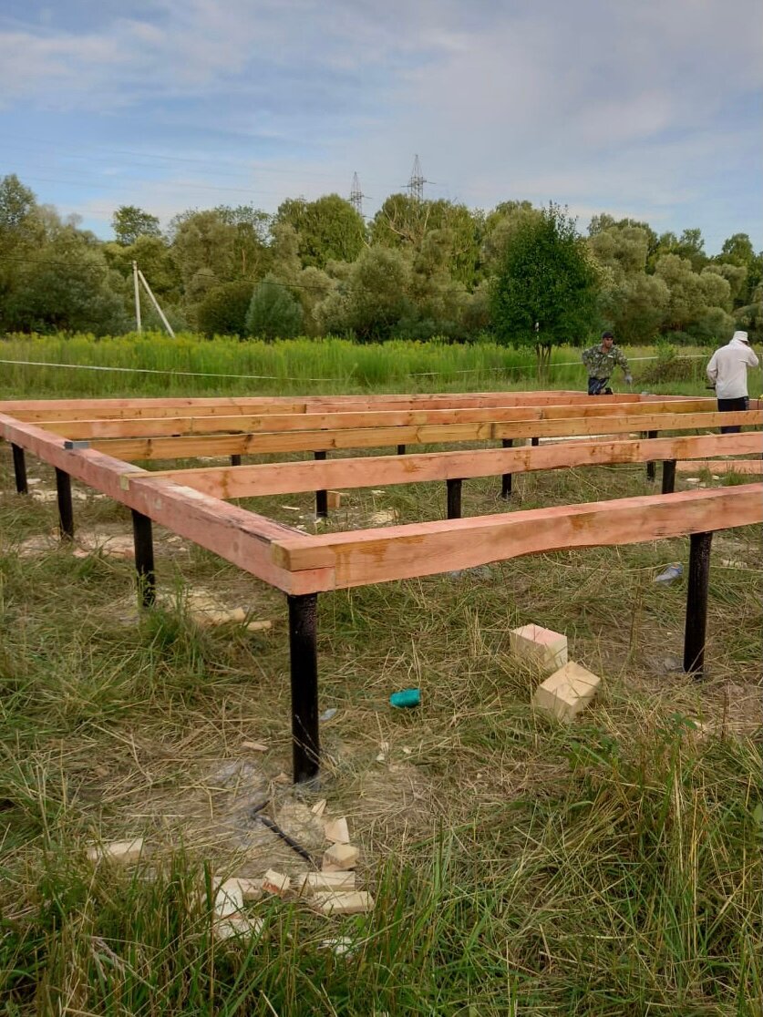 Строительство винтового свайного фундамента