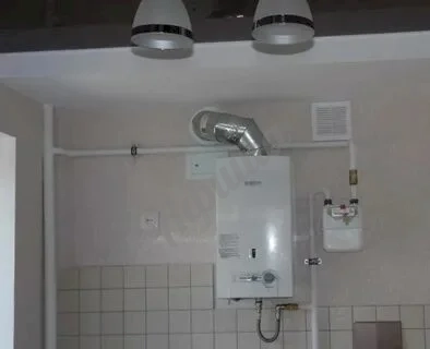 Установка газового водонагревателя