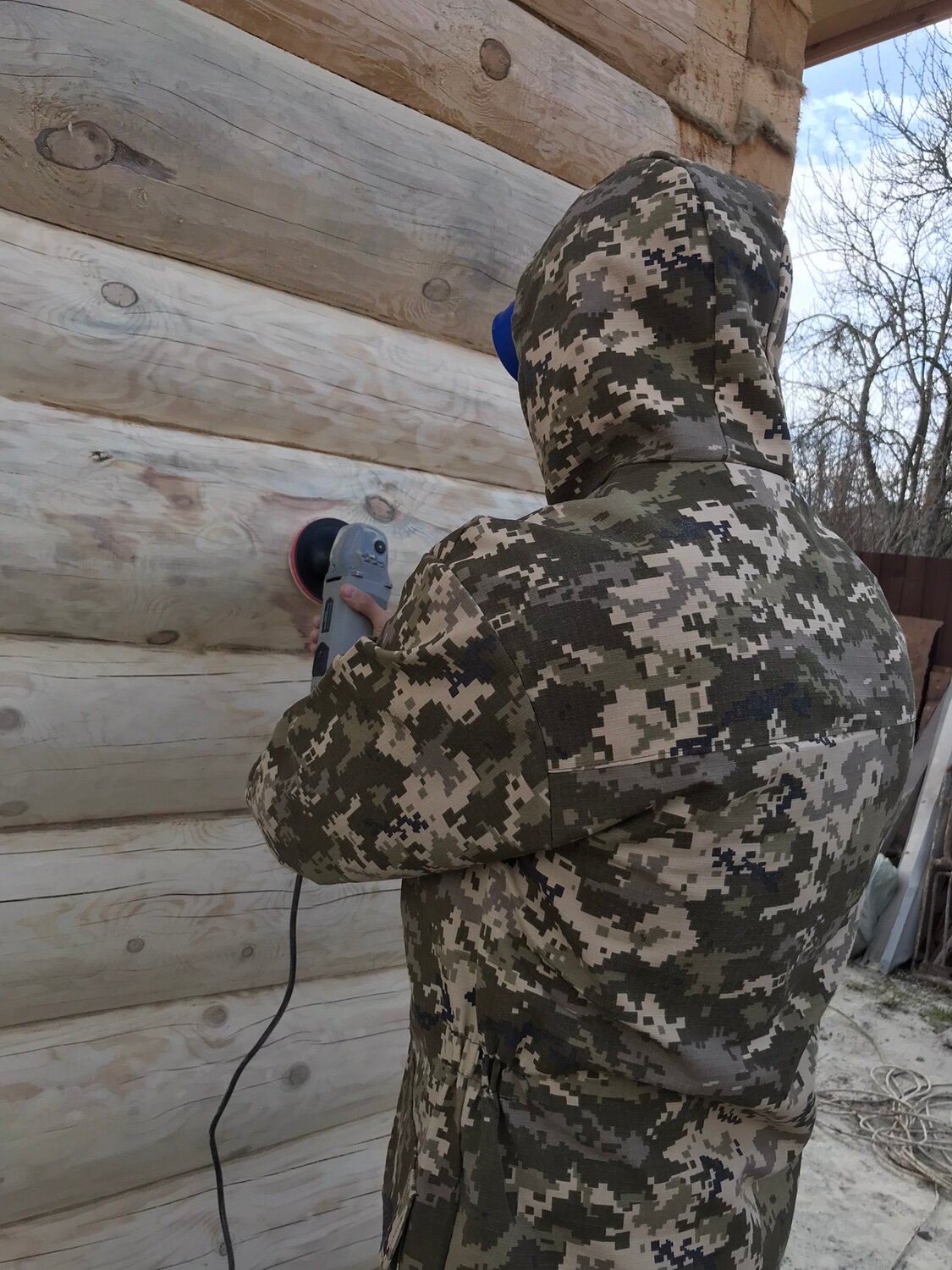 Шлифовка сруба