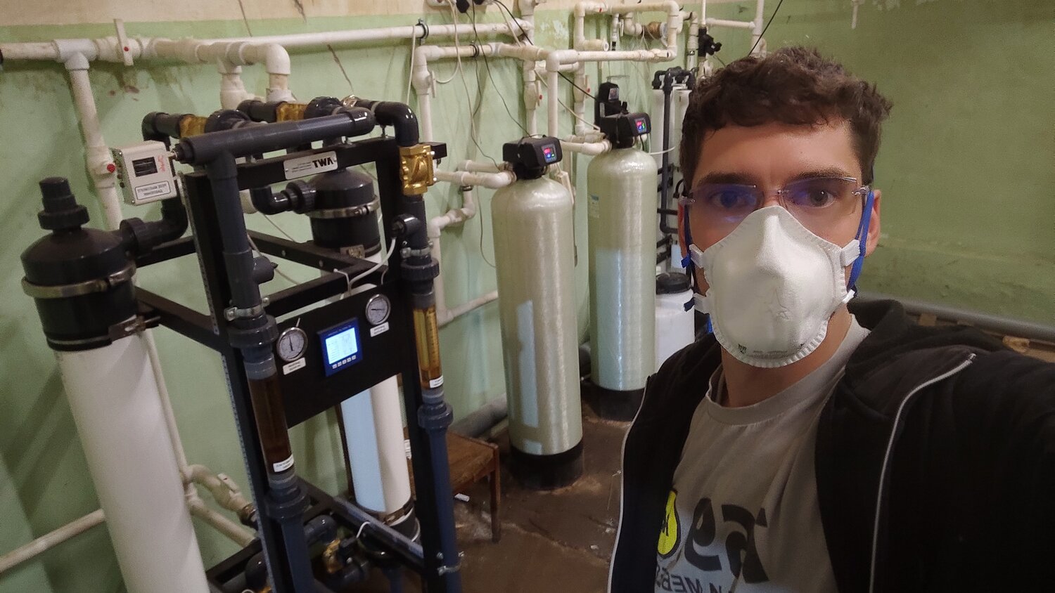 Установка умягчителя воды