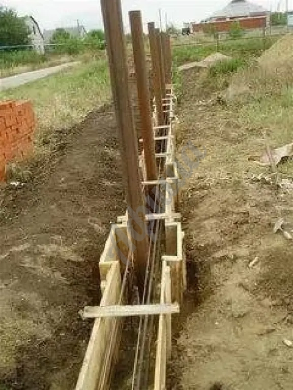 Услуги по строительству фундамента для заборов