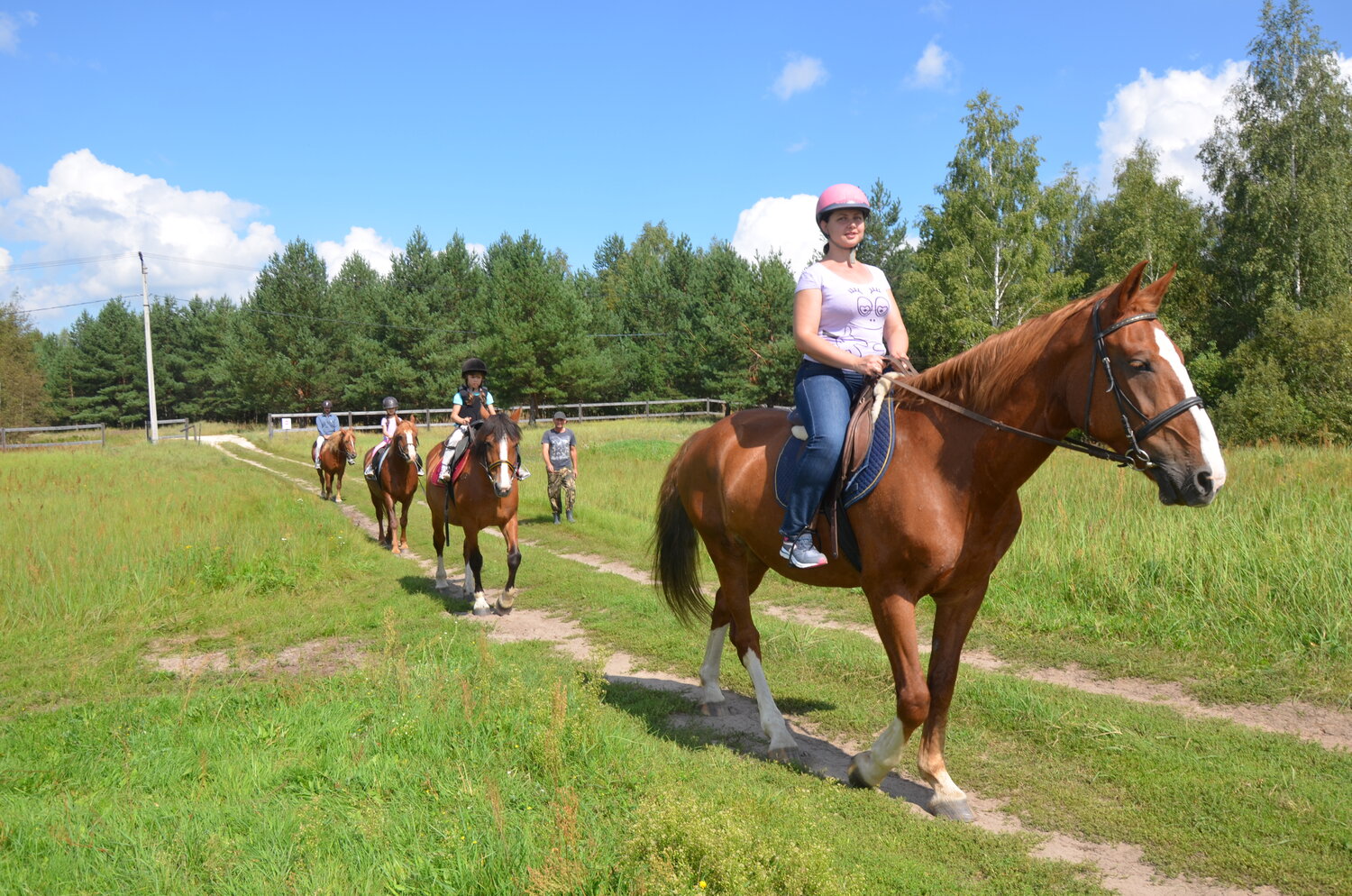 Занятие по конному спорту: в группе, разовое занятие